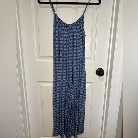 Aerie Blue Butterfly Patterned Jumpsuit - Picture 2 of 8
